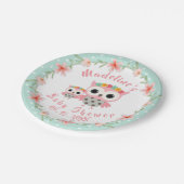 Boho Owl Baby Duschpapier Teller (Schrägansicht)