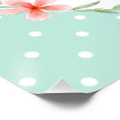 Boho Owl Baby Shower Poster (Ecke)