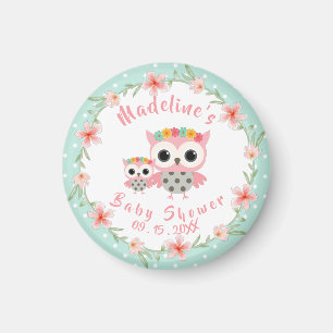 Boho Owl Baby Showmagnet Magnet