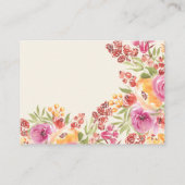 Boho Painted Floral No Gift Wrap Brautparty Begleitkarte (Rückseite)