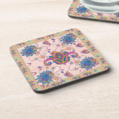 Boho paisley and elephant pattern_lmandala artwork getränkeuntersetzer (Linke Seite)