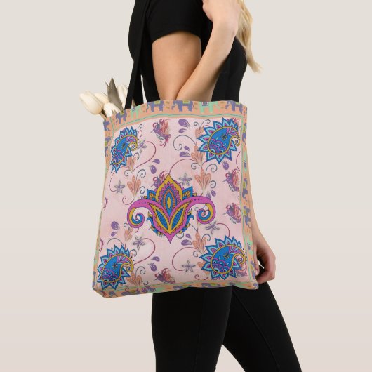 Boho paisley and elephant pattern_lmandala artwork tasche (Von Nahem)
