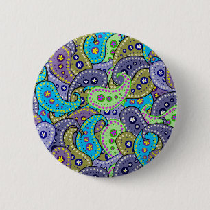 Boho Paisley Button