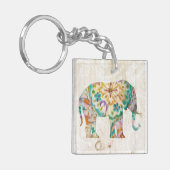 Boho Paisley Elefant I Schlüsselanhänger (Vorderseite links)
