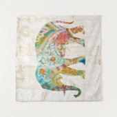 Boho Paisley Elefant II Wandteppich (Vorderseite)