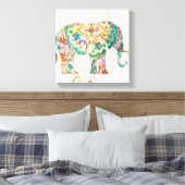 Boho Paisley Elephant I Leinwanddruck (Insitu (Schlafzimmer))