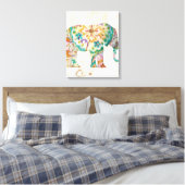Boho Paisley Elephant I Leinwanddruck (Insitu (Schlafzimmer))