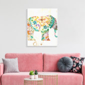 Boho Paisley Elephant I Leinwanddruck (Insitu (Wohnzimmer))