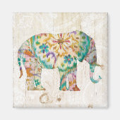 Boho Paisley Elephant I Magnet (Vorne)