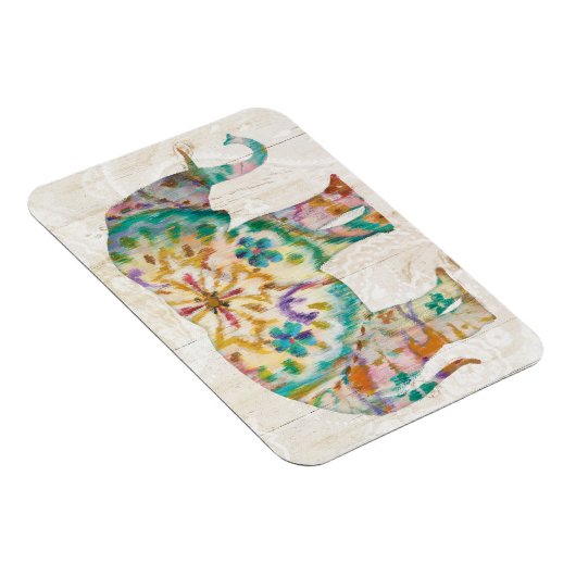 Boho Paisley Elephant I Magnet (Rechte Seite)