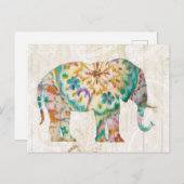 Boho Paisley Elephant I Postkarte (Vorne/Hinten)