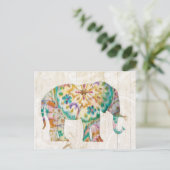 Boho Paisley Elephant I Postkarte (Stehend Vorderseite)