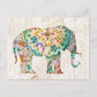 Boho Paisley Elephant I