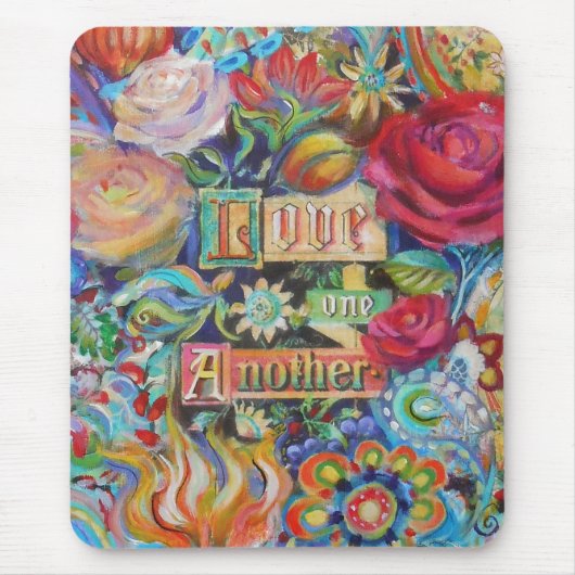 Boho Paisley Liebe Mousepad (Vorne)