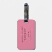 Boho Paisley Multicolor mädchenhaft monogramm Gepäckanhänger (Rückseite vertikal)