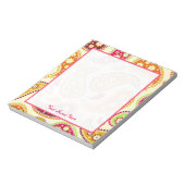 Boho Paisley Personalisiert Notepad Notizblock (Rotiert)