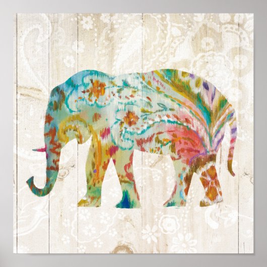 Boho Paisley Poster (Vorne)