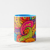Boho Paisley Zweifarbige Tasse (Mittel)