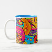 Boho Paisley Zweifarbige Tasse (Links)