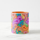 Boho Paisley Zweifarbige Tasse (Mittel)