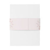 Boho Pale Pink Roses Wedding Einladung Bauch Band (Rückseitenbeispiel)