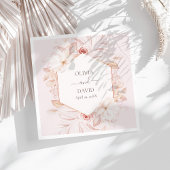 Boho Pale Pink Roses Wedding Napkins Serviette