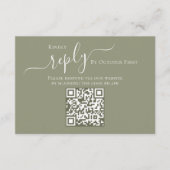 Boho Palm-Blätter Hochzeitsstiftung QR-Code-UAWG Begleitkarte (Vorderseite)