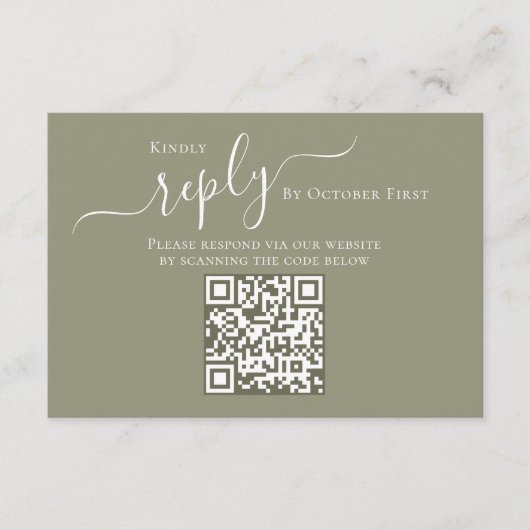 Boho Palm-Blätter Hochzeitsstiftung QR-Code-UAWG Begleitkarte (Vorderseite)