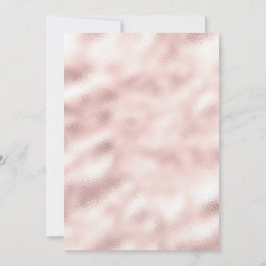 Boho Palm Dusty Pink Roses Wedding Save The Date (Rückseite)