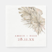 Boho Palm Foliage Terracotta Rust Modern Arch Serviette (Vorderseite)