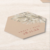 Boho Palm Hexagon Untersetzer Rodelbahn mit Aussic (angewinkelt)