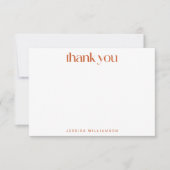 Boho Palm Leaf Burnt Orange Custom Brautparty Dankeskarte (Vorderseite)