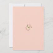 Boho Palm Leaf Greenerity Wedding Einladung (Rückseite)