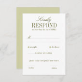 Boho Palm Leaf Greenery UAWG 2 RSVP Karte (Vorne/Hinten)