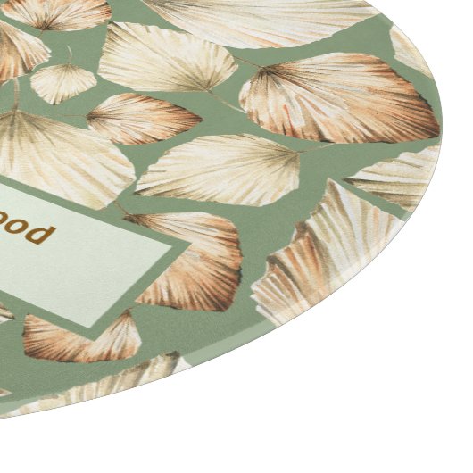 Boho Palm Leaf Scripting Blessing Schneidebrett (Ecke)