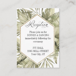 Boho Palm Leaf Wedding Frame Begleitkarte
