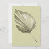Boho Palm Leaf Wedding Frame Einladung (Rückseite)