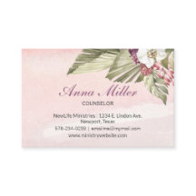 Boho Palm Orchid Gentle Pink Counseling Ministry