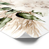 Boho Palm Pampas & Beige Floral Open Bar Sign 2 Poster (Ecke)