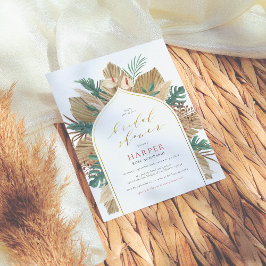 Boho Palm & Pampas Gold Arch Brautparty