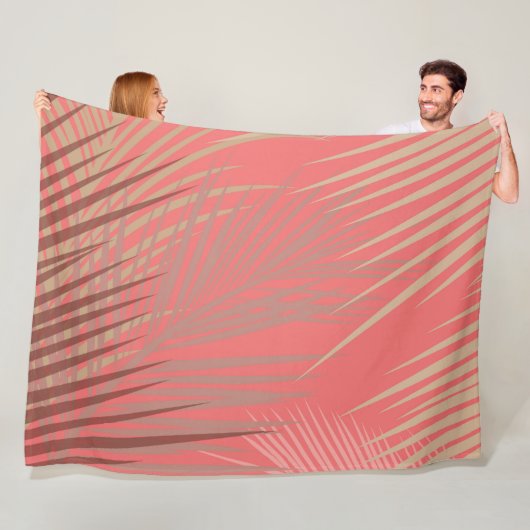 Boho Palm Pattern Fleecedecke (Beispiel)