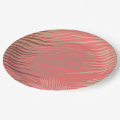 Boho Palm Pattern Pappteller (Schrägansicht)