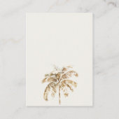 Boho Palm Sailboat Seascape Bücher für Babydusche Begleitkarte (Rückseite)