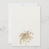Boho Palm Sailboat Seascape Hochzeit Jahrestag Einladung (Rückseite)
