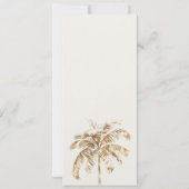 Boho Palm Sailboat Seascape Wedding Menu Card Einladung (Rückseite)