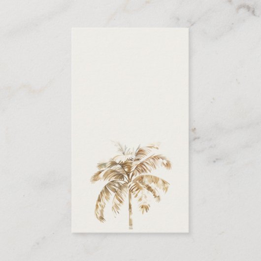 Boho Palm Sailboat Winzer Raffle Babydusche Begleitkarte (Rückseite)