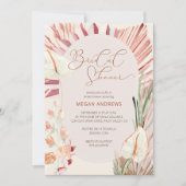 Boho Palm Trockenes tropisches Foliage-Brautparty Einladung (Vorderseite)