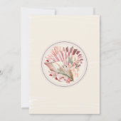 Boho Palm Trockenes tropisches Foliage-Brautparty Einladung (Rückseite)