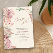 Boho Palm Tropical Foliage Gender Reveal Einladung