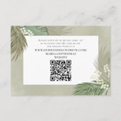 Boho Palm Verlasse botanische Foliage QR Code UAWG Begleitkarte (Vorderseite)